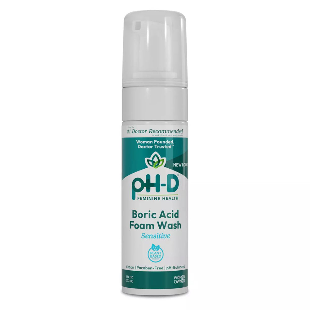 pH-D Feminine Health Boric Acid Sensitive Foam Wash Vegan Paraben Free 6Oz (177ml)